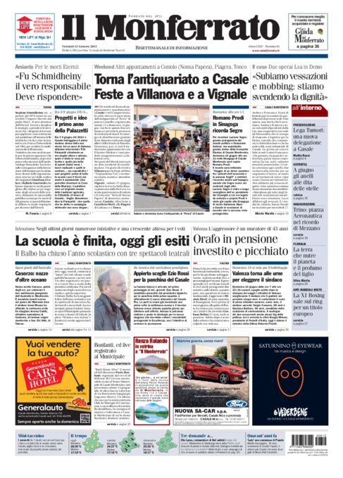 Il Monferrato - Edizione 45 del 12/06/2015